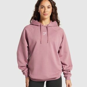 Gymshark training oversized fleece hoodie S-oversized fit pink new with tag